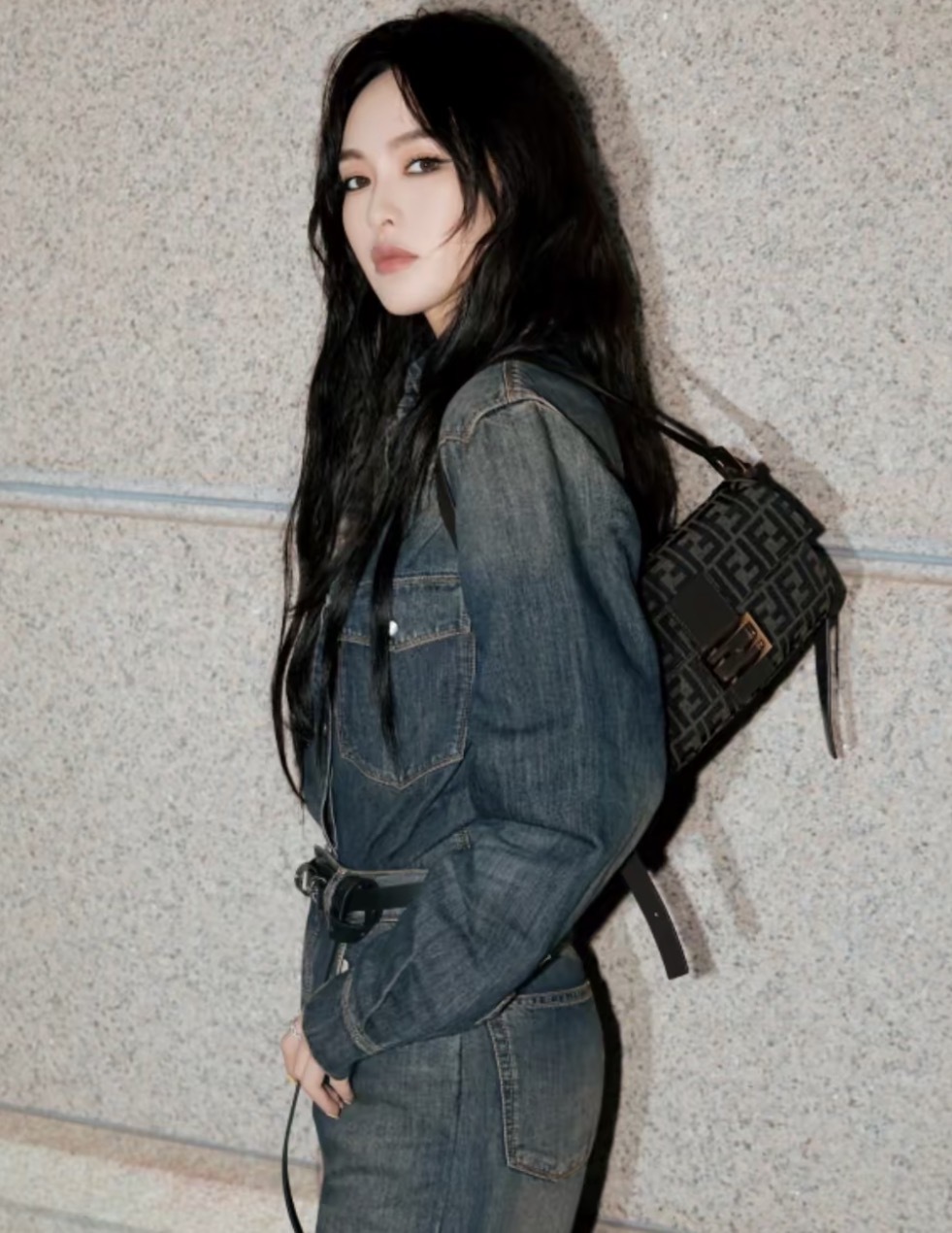 Fendi Baguette 棕色 老花 法棍包