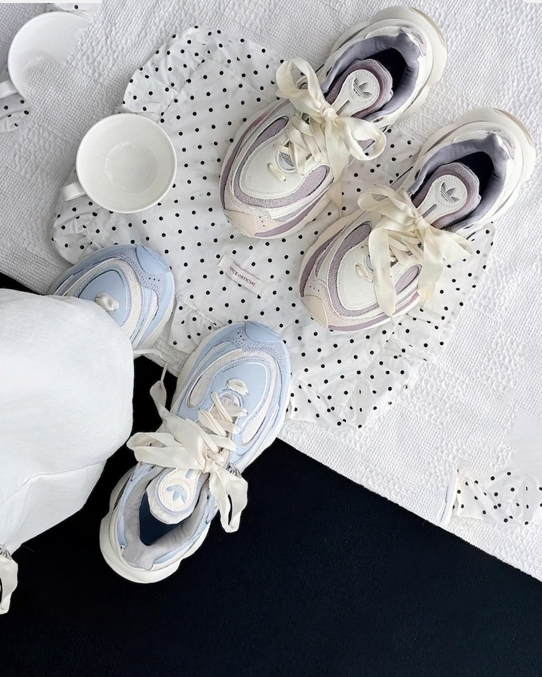 ADIDAS ORIGINALS OZVENUZ 淺藍白色 浮蝶鞋 厚底 慢跑鞋 老爹鞋 寶寶藍 奶油渲染紫