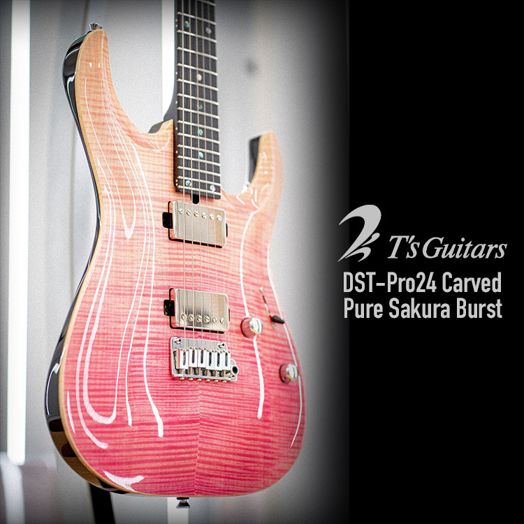 T's Guitars DST-Pro24 Carved Pure Sakura Burst 電吉他