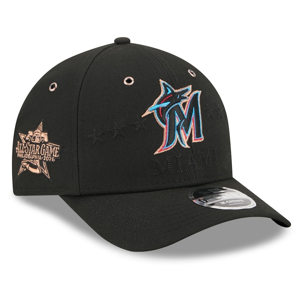 MLB帽子 Miami Marlins 邁阿密馬林魚 明星賽 黑 ASG All-Star Game 老帽 New Era 9FORTY 可調式 全新