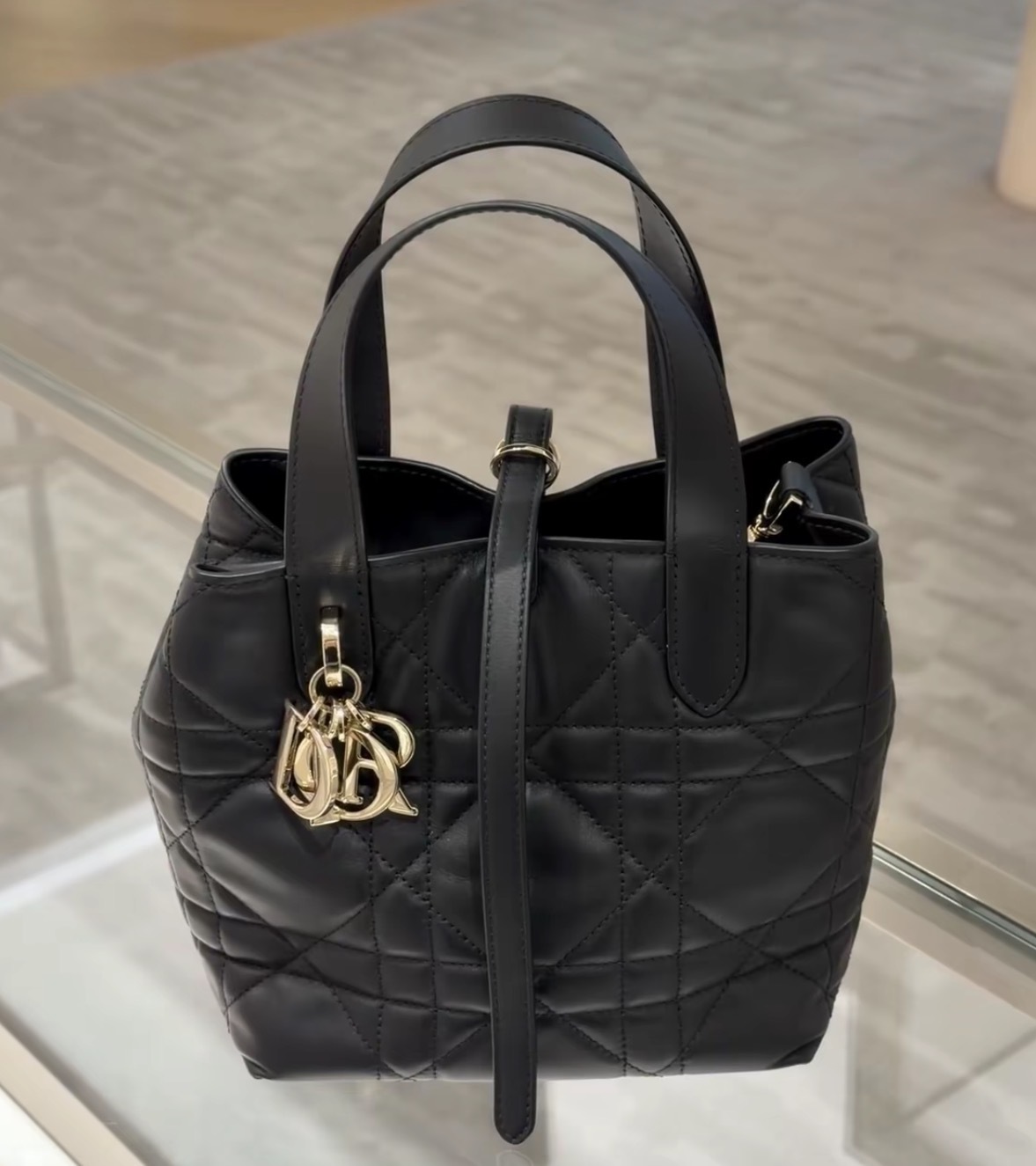 Dior Small Dior Toujours Vertical Tote Bag Black 手袋