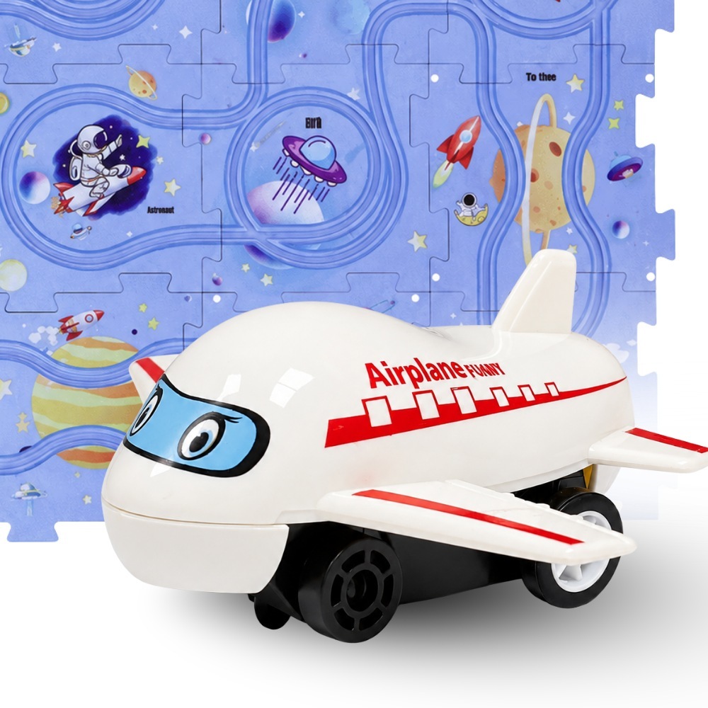 Toy Planet玩具星球 12片益智拼圖軌道車 汽車 飛機