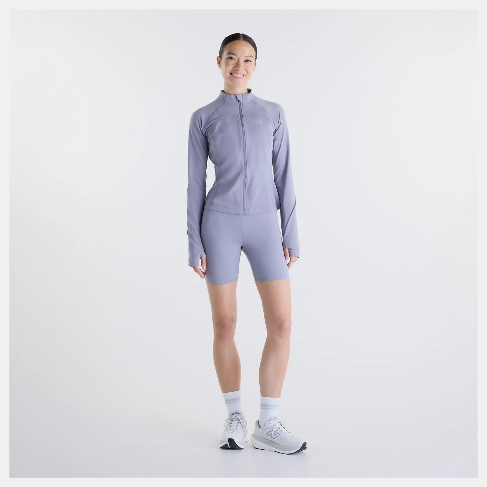 NEW BALANCE 短褲 NB 淺紫色 緊身 運動短褲 女 WS51114OFG