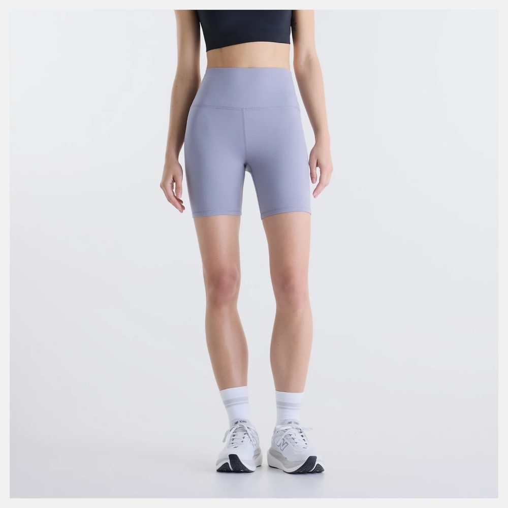 NEW BALANCE 短褲 NB 淺紫色 緊身 運動短褲 女 WS51114OFG