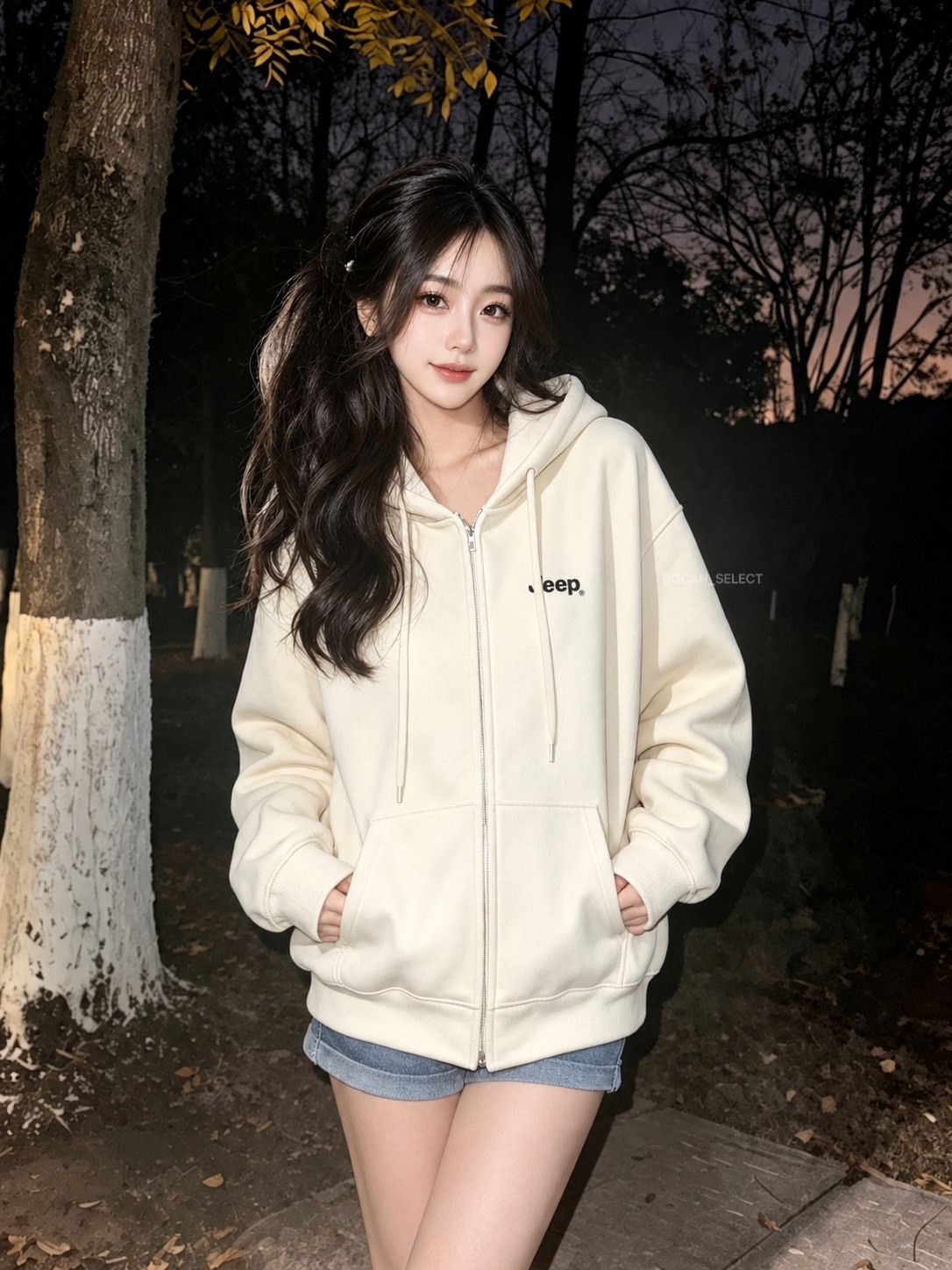 JEEP 美式復古 基礎款刺繡連帽外套 男女同款 四色