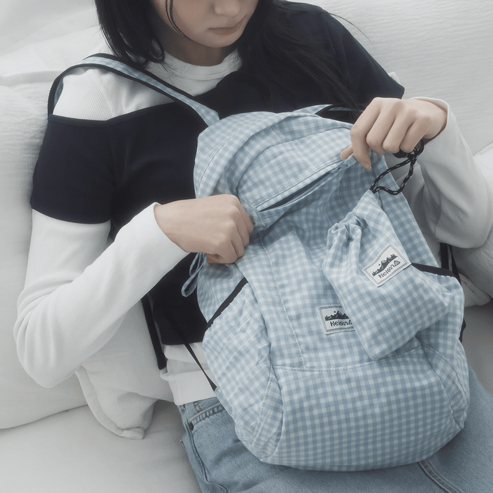 Heisan｜Compact Pocket Bag v1 Gingham Check [3 colors]