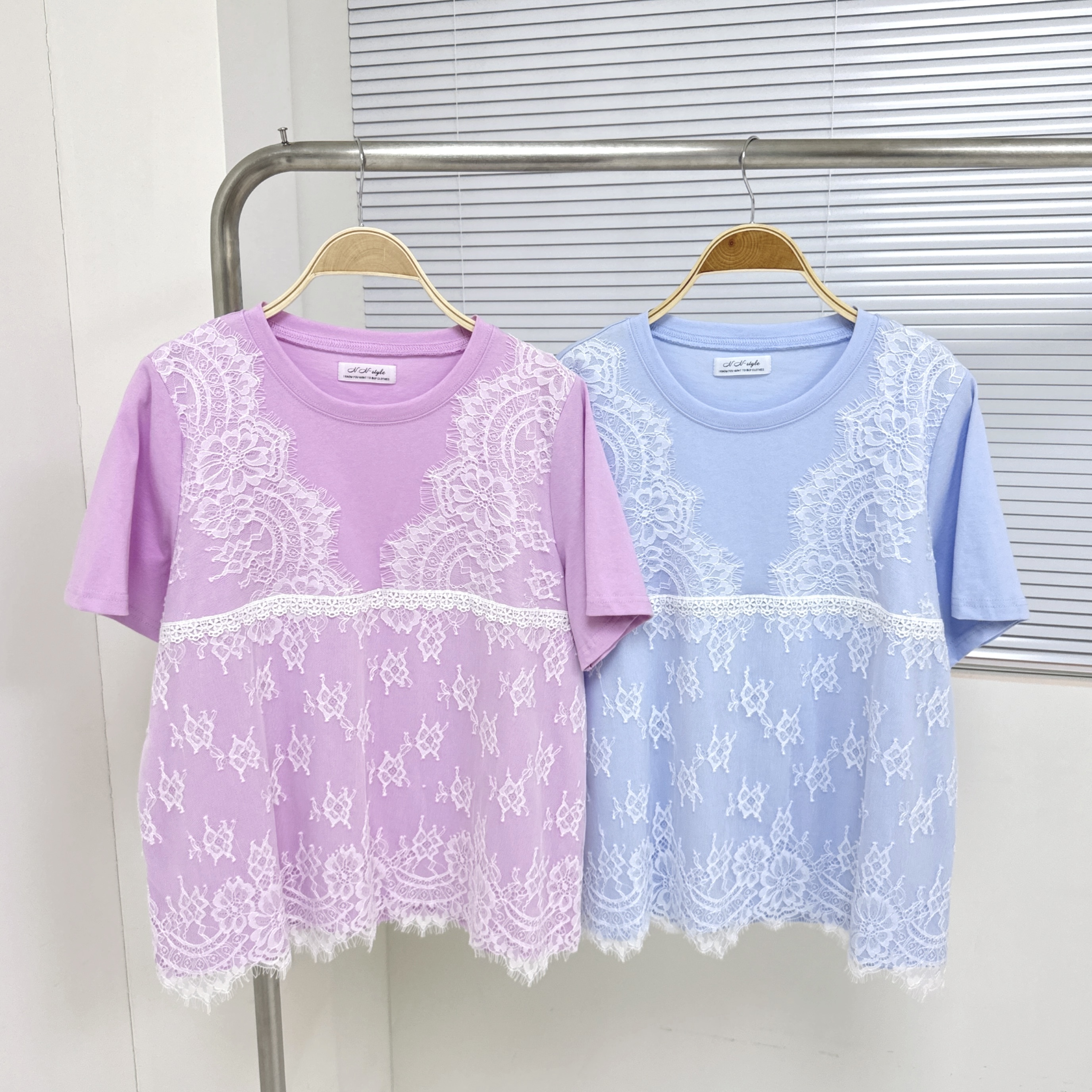 【廠家制】Lace面短袖TOP (A46-A47)