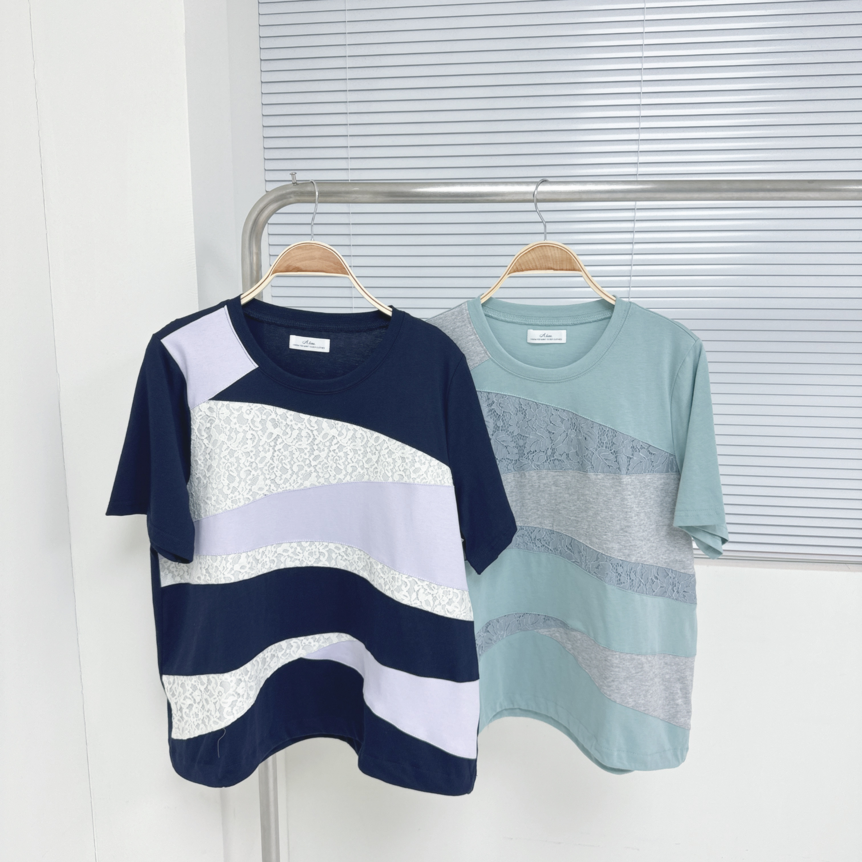 【廠家制】Lace拼布短袖TOP (A50-A51)
