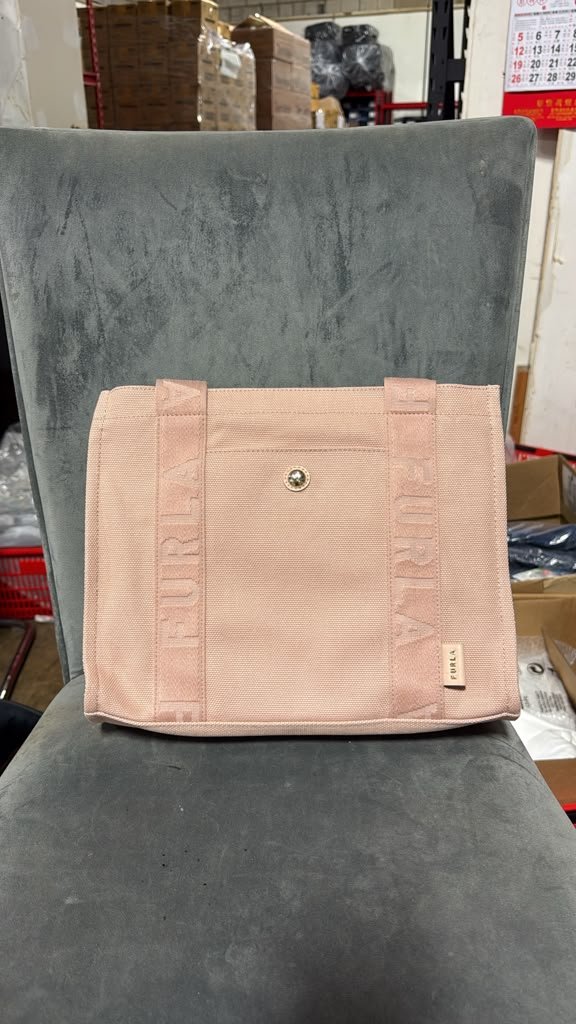 DI143 Furla Duna 帆布兩用 Tote 粉紅 33x26cm