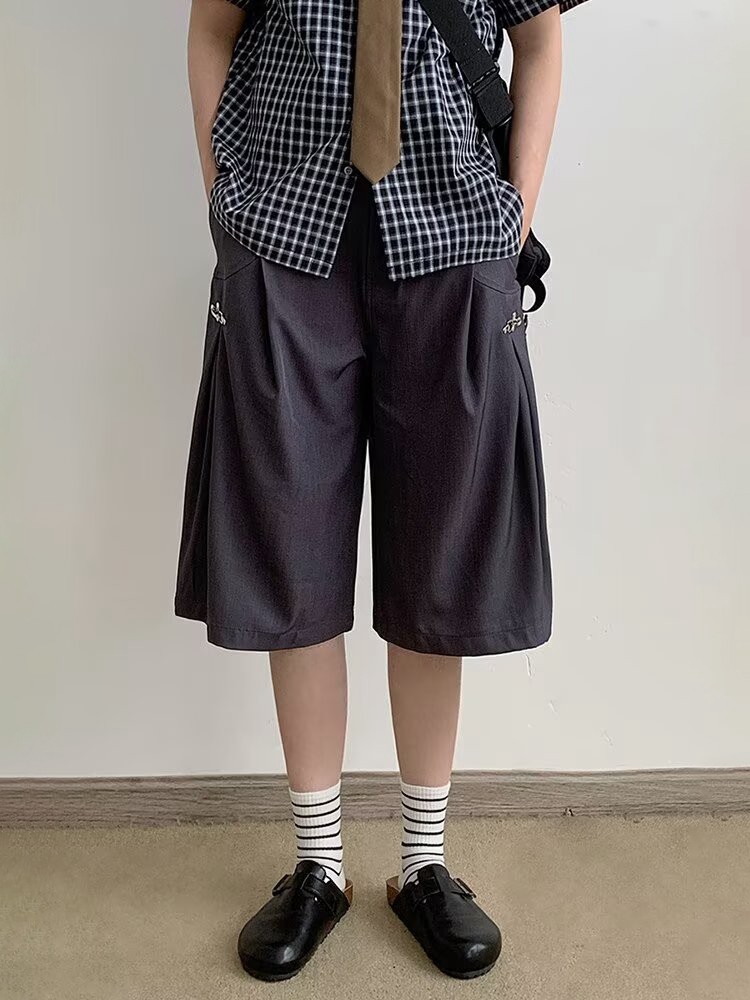 『RB』美式摺皺七分西褲