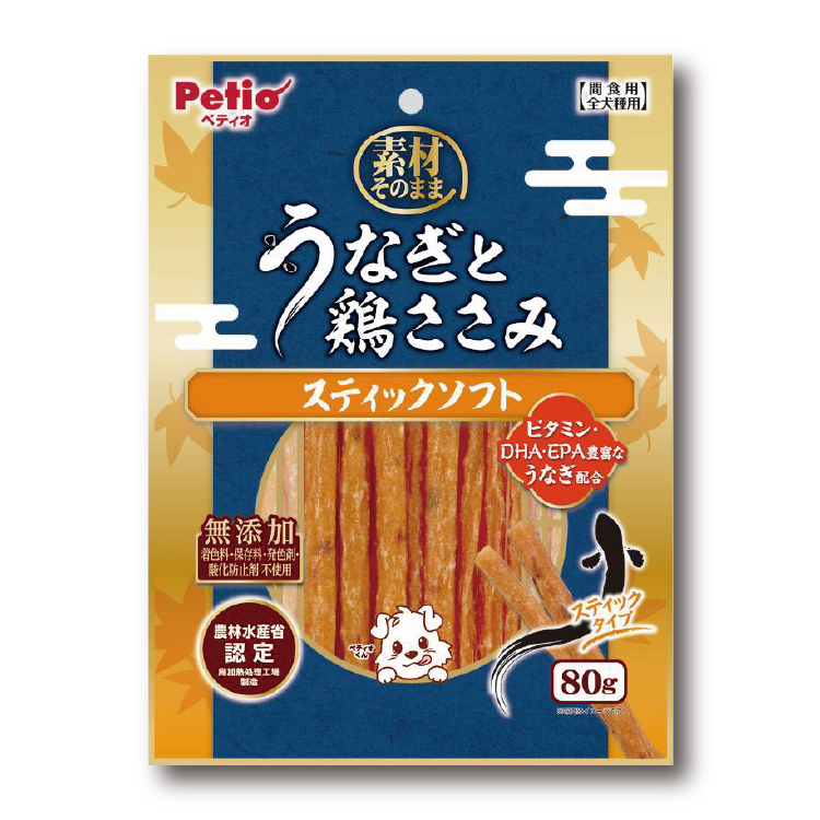 Petio 純天然無添加 鰻魚與雞胸肉 軟條 80g （PTO-6923）