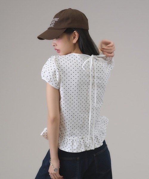 apres jour mignon / Frilled hem choker T-shirt
