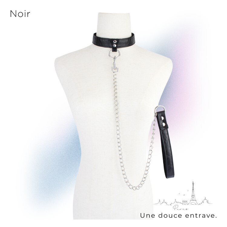 Noir 巴黎午夜 頸圈及牽引練 sm狗鍊 sm項圈