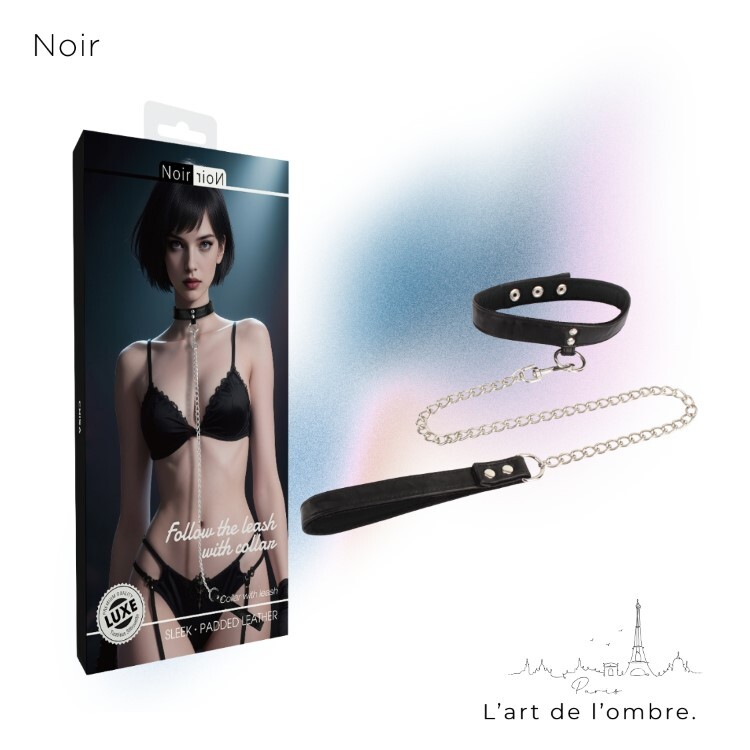 Noir 巴黎午夜 頸圈及牽引練 sm狗鍊 sm項圈