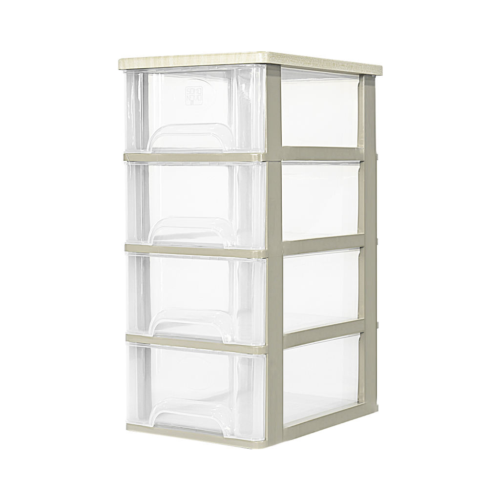VB24 Pricerite 225465 SOHO NOVO  四層MDF板面塑膠層櫃 355W x 465D x 730Hmm - 奶茶色