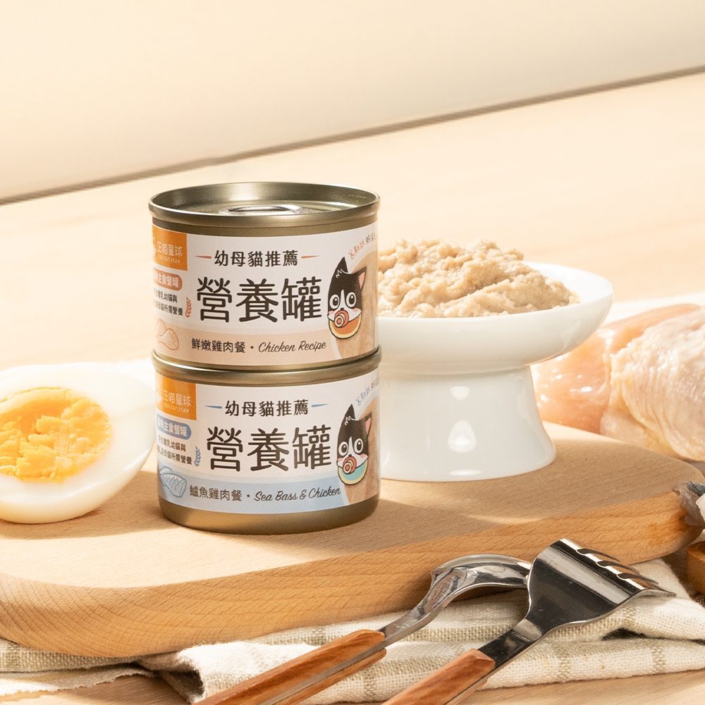 汪喵星球 - 幼母貓營養無膠主食罐 55g #迷你無膠早餐罐 [貓用]