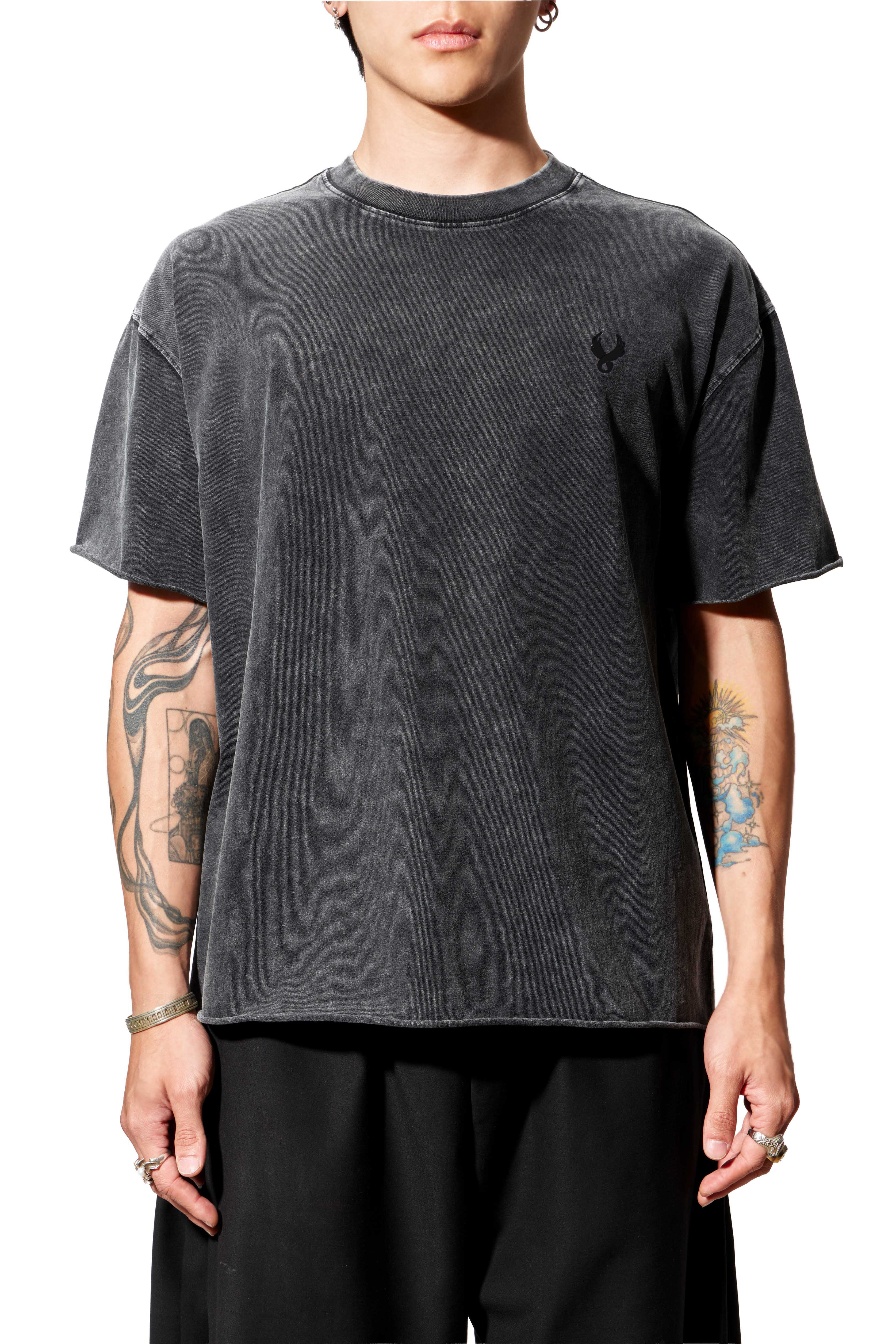 REMIX "Side Wing" TEE (Black/Black)