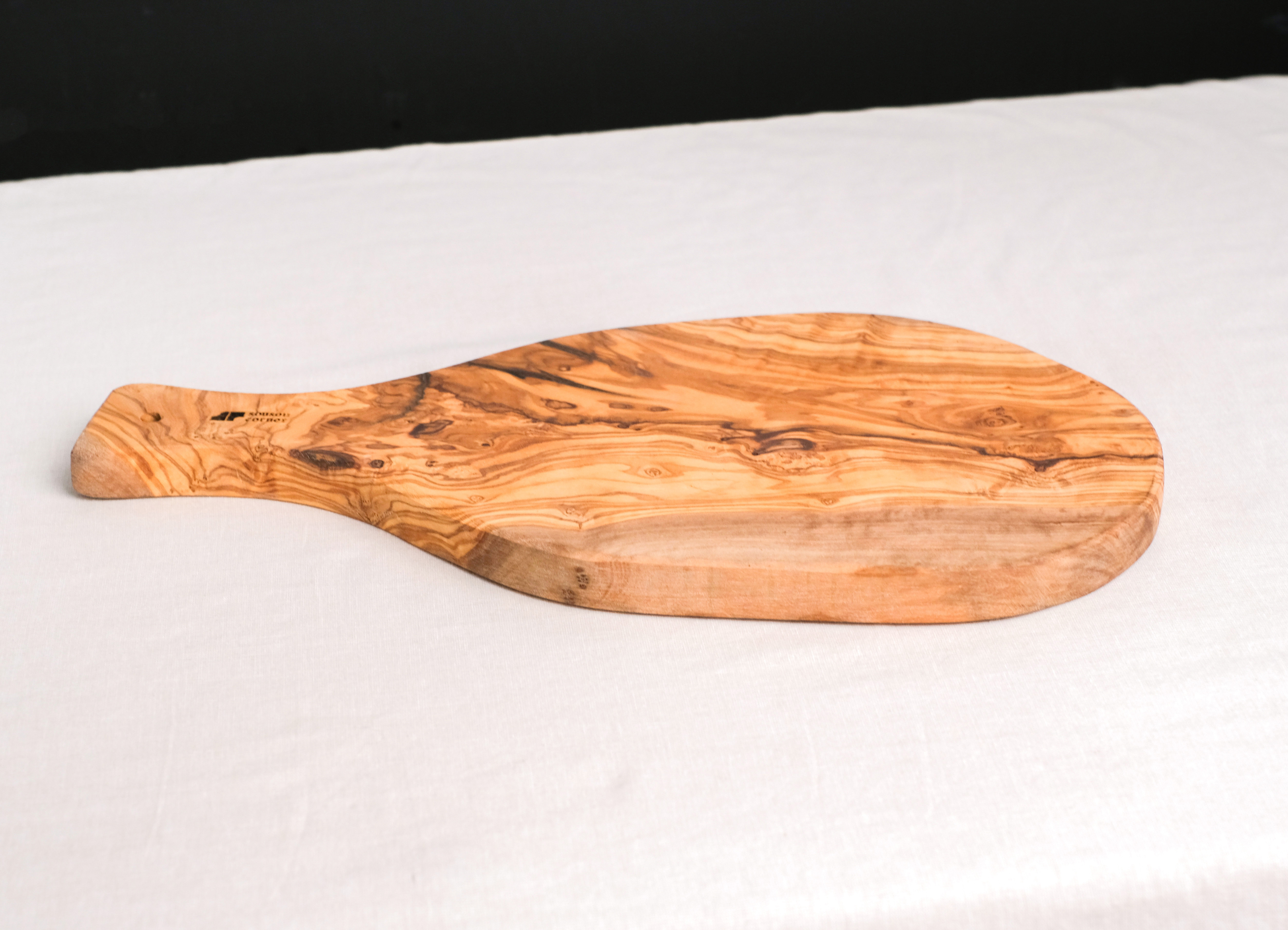 Olive Wood｜橄欖原木 - 單柄砧板點心盤 - 30cm｜Tunisia