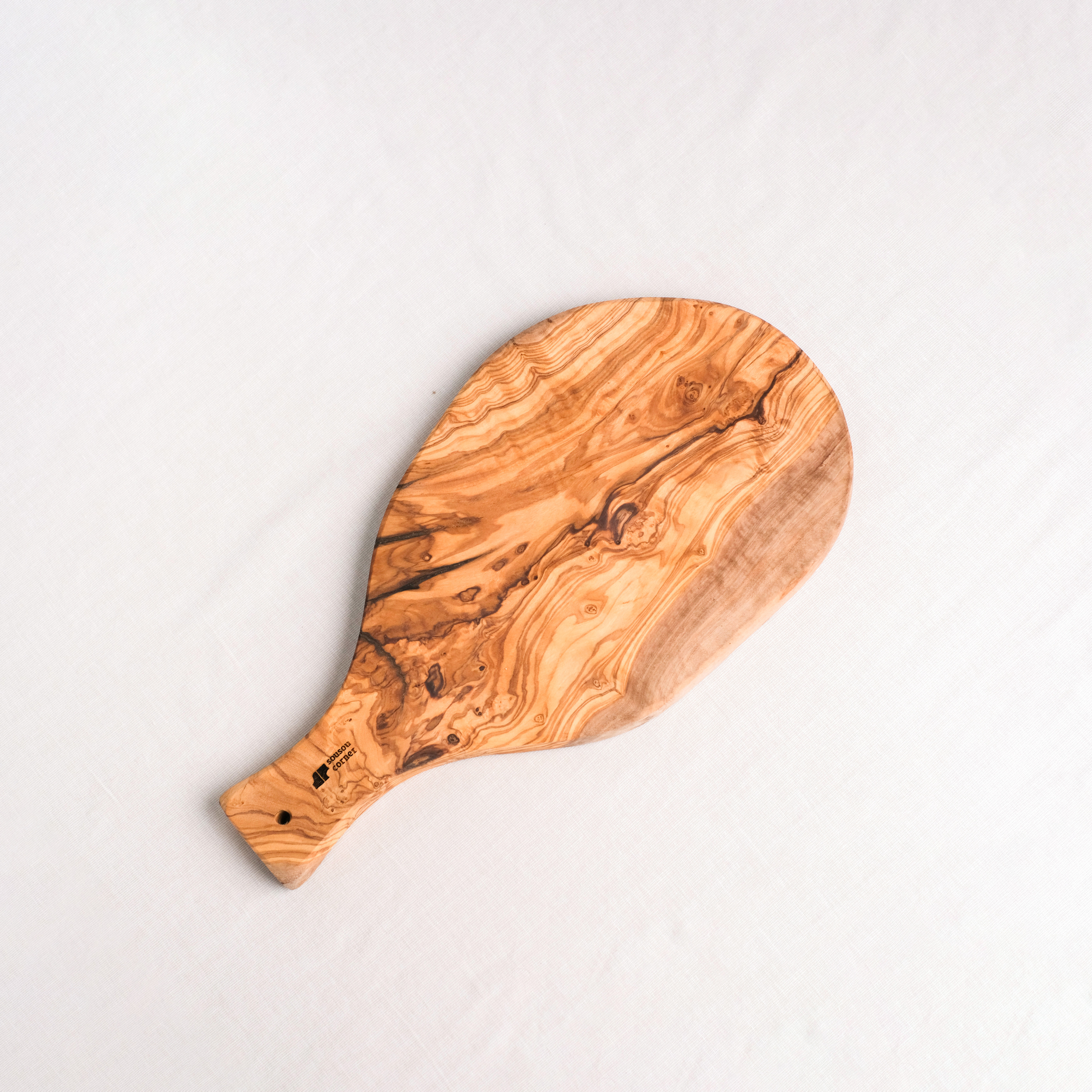 Olive Wood｜橄欖原木 - 單柄砧板點心盤 - 30cm｜Tunisia