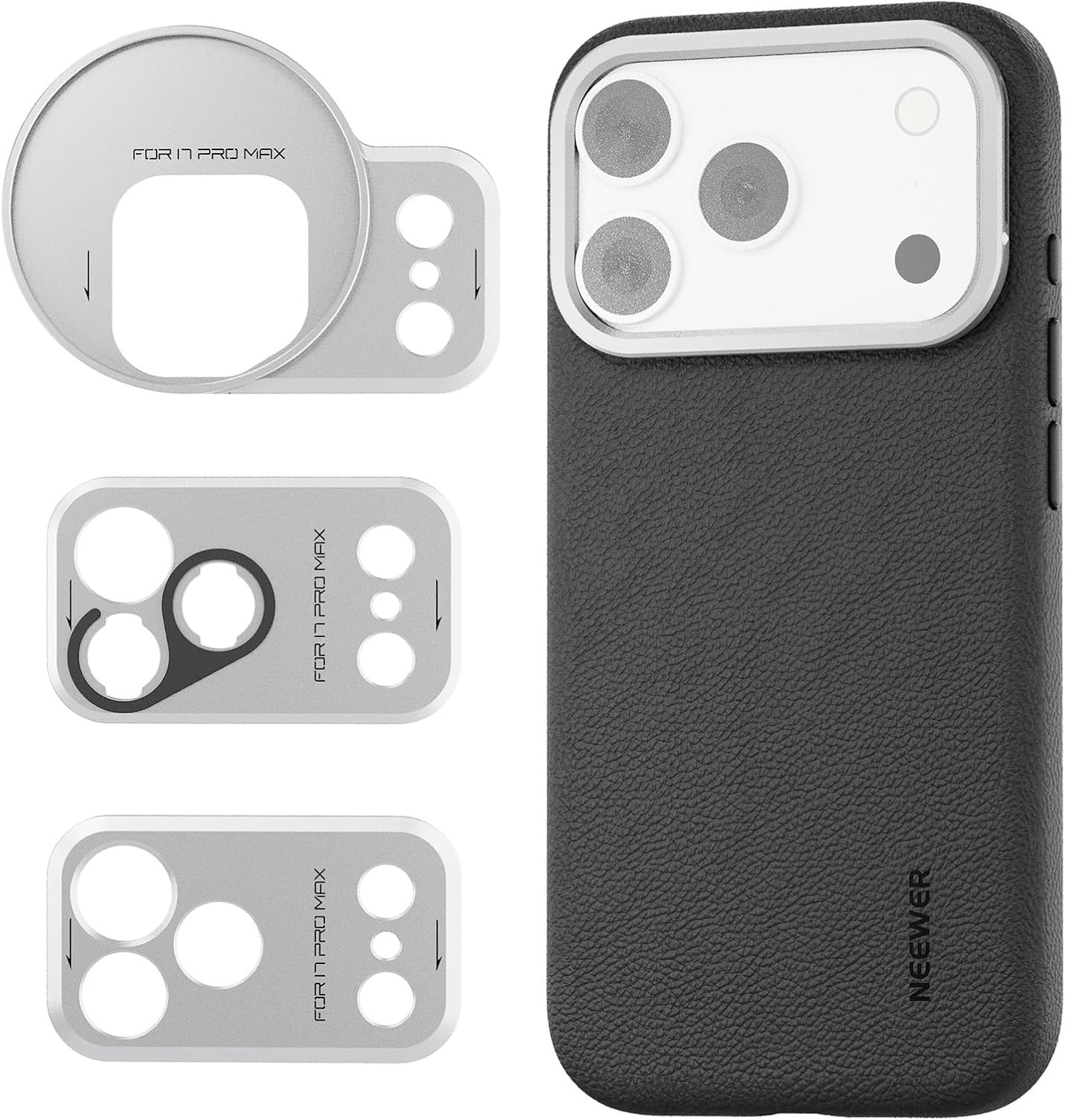 Neewer PA133MAX模組化保護 TPU/PC 手機保護套 (配67mm 濾鏡環與 17mm 鏡頭螺紋/適用於 iPhone 17 Pro Max）