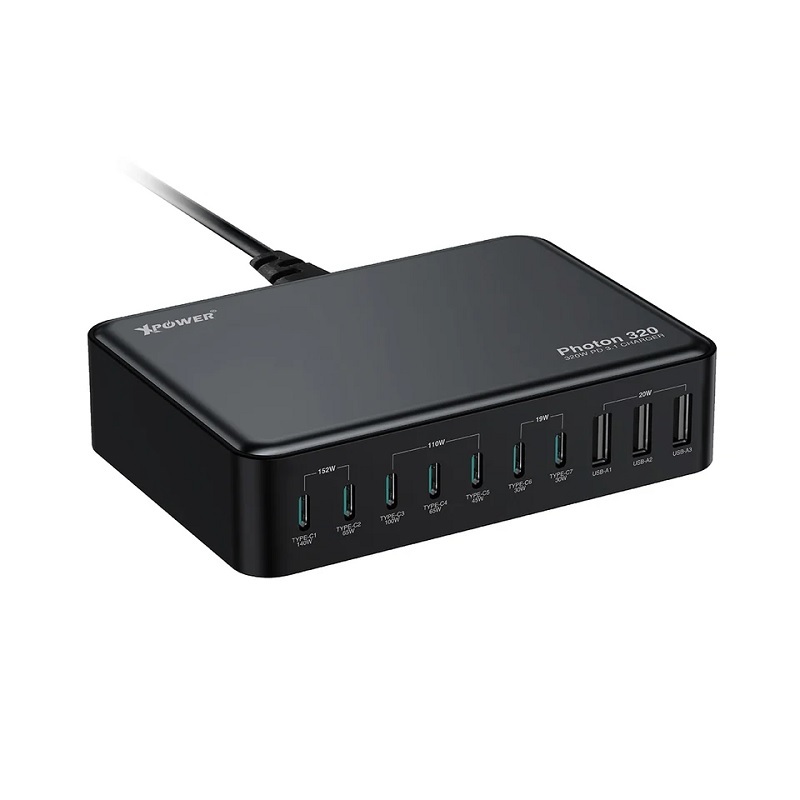 XPower 10 Port 320W GaN USB Charger Photon 320