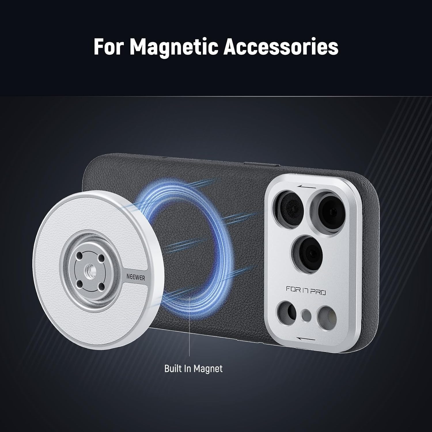 Neewer PA133 模組化保護 TPU/PC 手機保護套 (配67mm 濾鏡環與 17mm 鏡頭螺紋/適用於 iPhone 17 Pro）