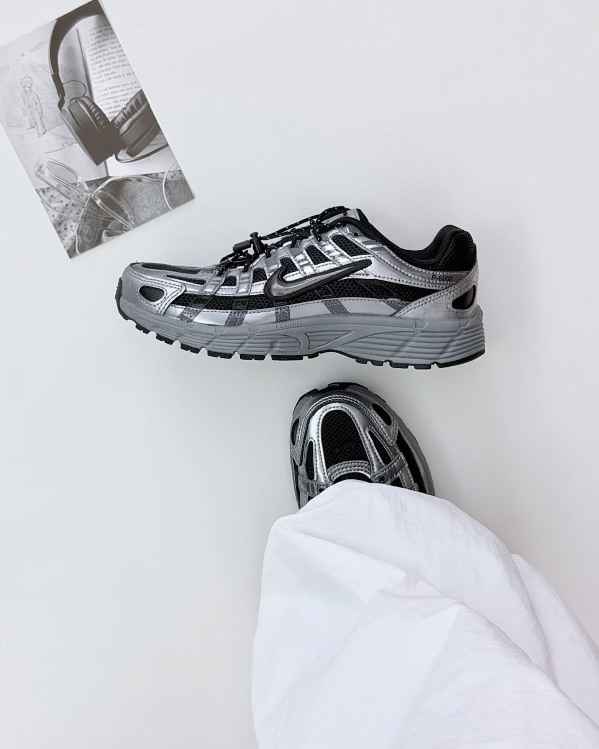 NIKE P-6000 UTILITY 液態黑銀 黑灰 灰銀 復古 快速鞋帶 大童鞋 IR5228-001 / 預購