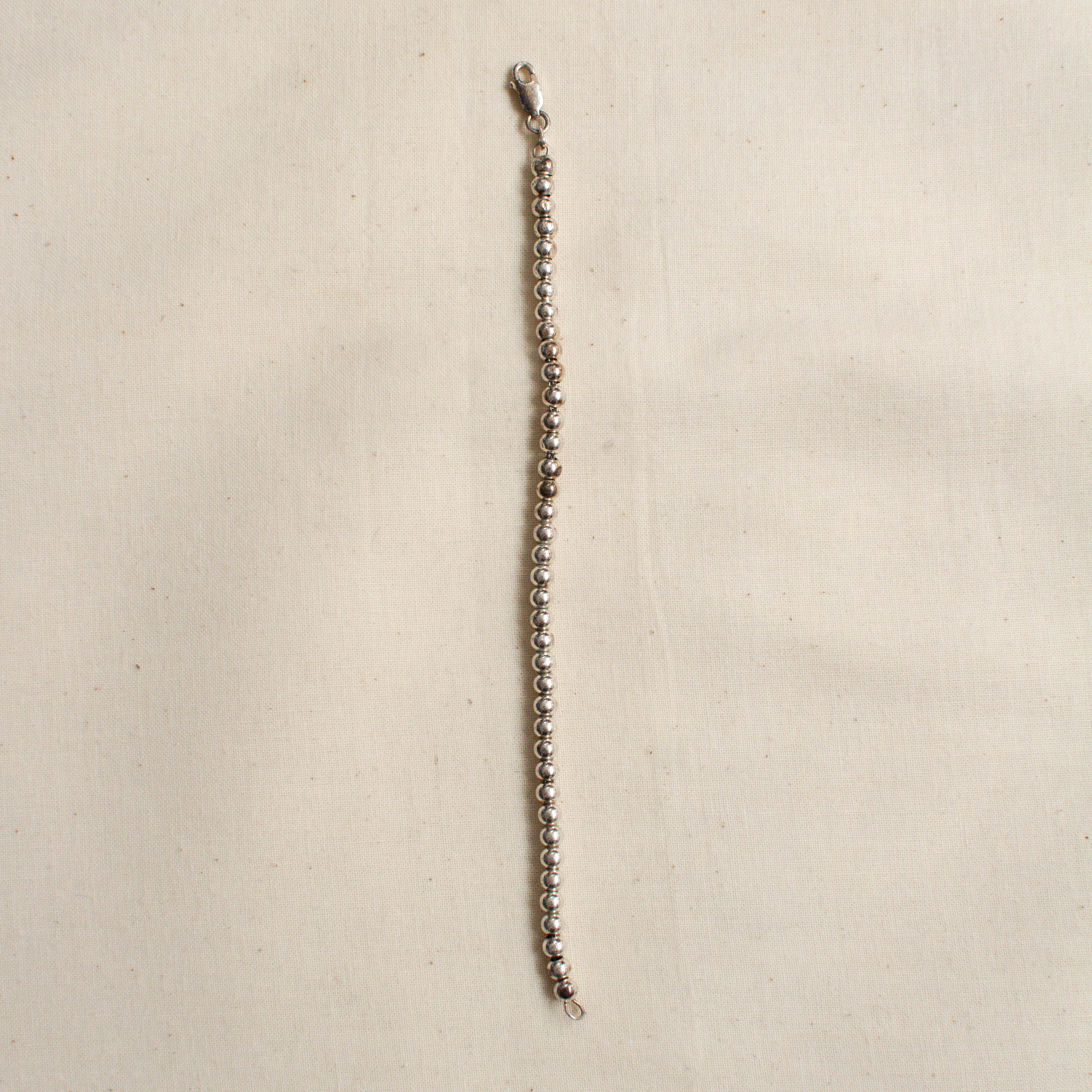 VINTAGE STERLING SILVER BRACELET 純銀 銀珠 手鏈 B