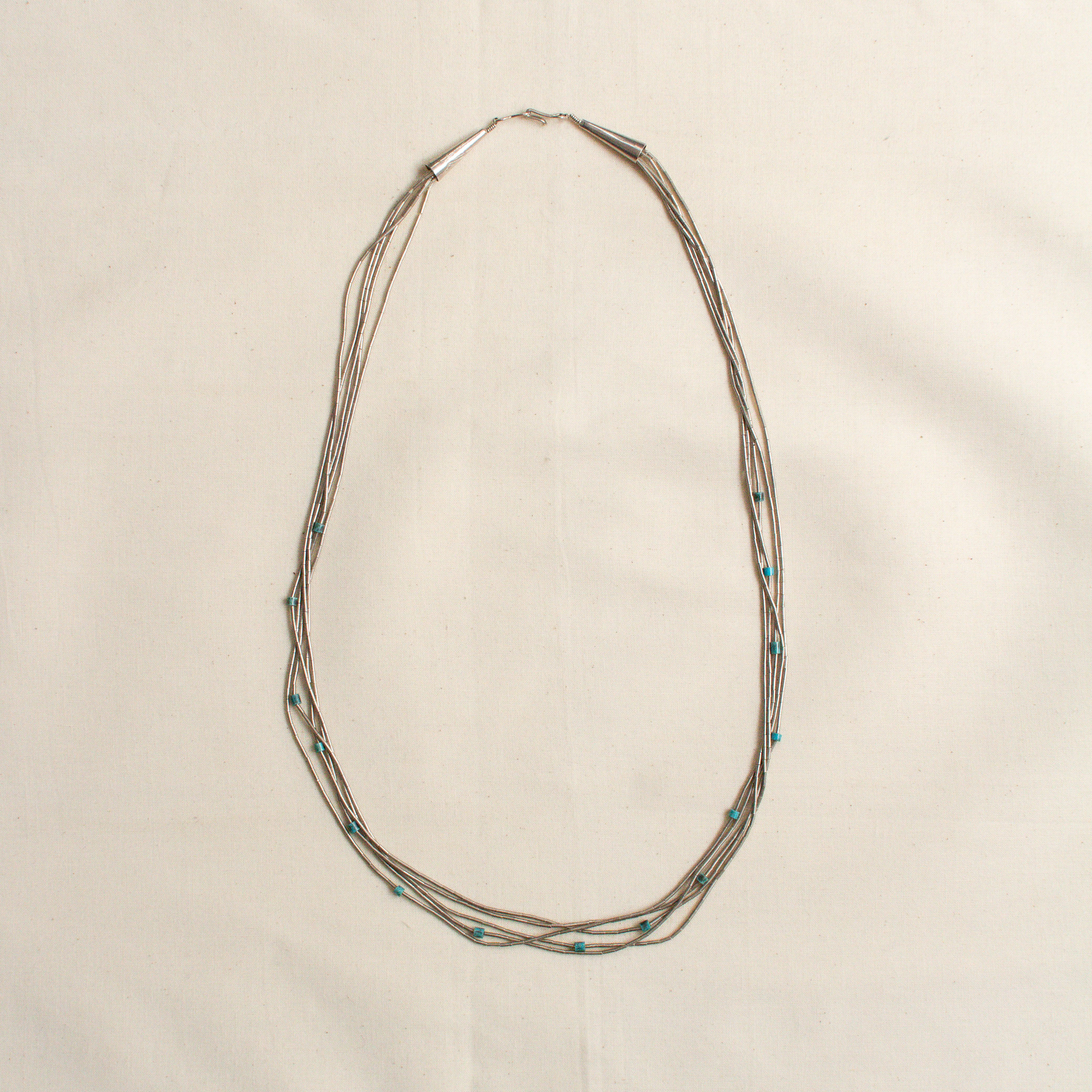 ZUNI TURQUOISE NECKLACE 美國 原住民 祖尼族 松石 項鍊 B