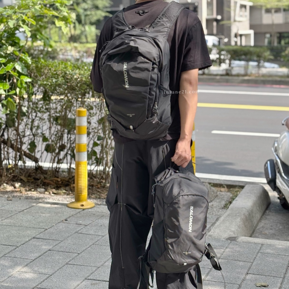 SALOMON 黑色 後背包 輕量背包 容量10L//20L 戶外運動 LC2182600