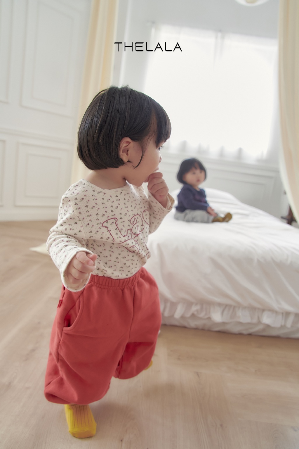 正韓秋Lalla 舒適背後小口袋縮口褲