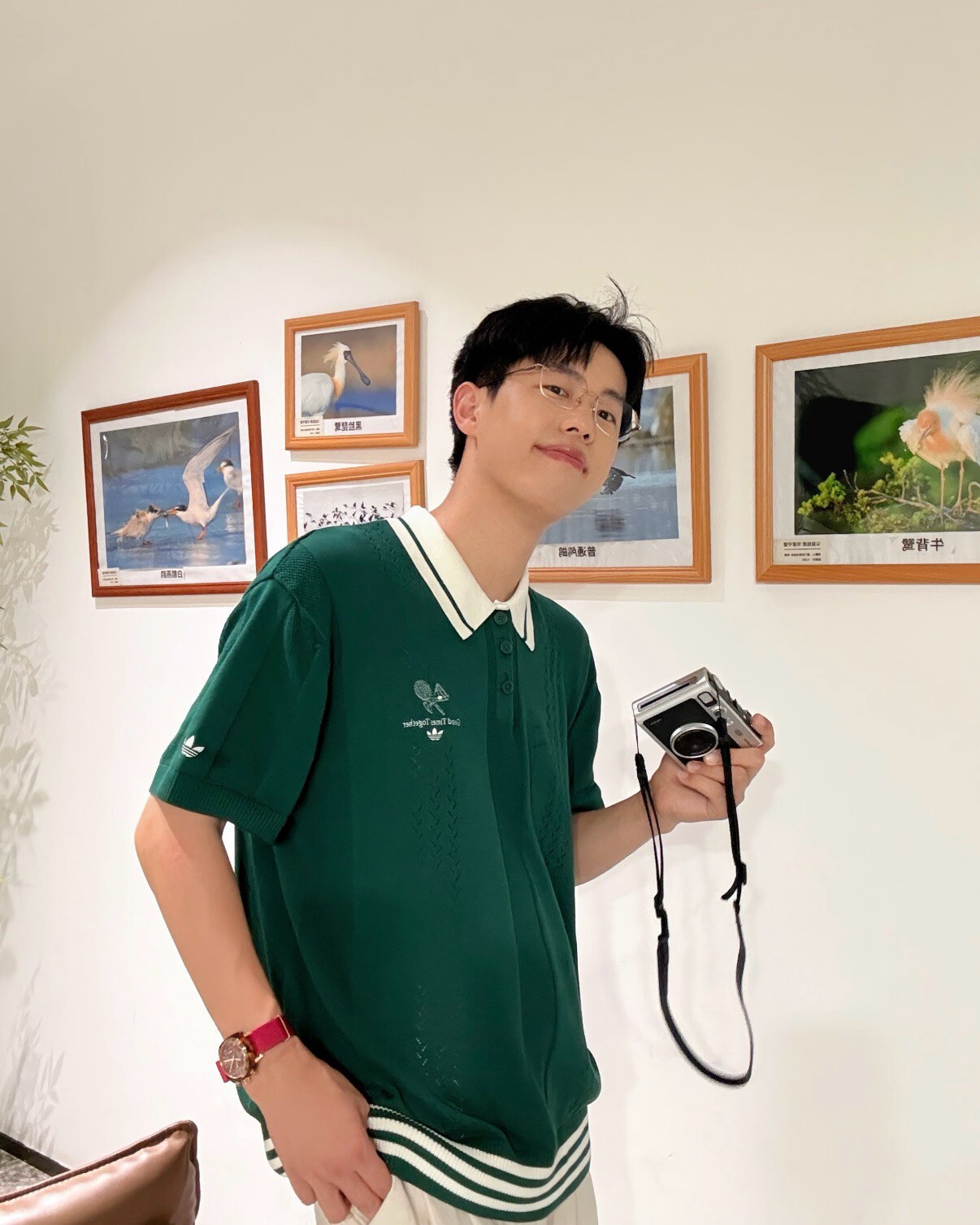 【Luxury】 Adidas 愛迪達復古運動上衣 條紋翻領短袖針織Polo衫 KW5680 KW5681 綠色 白色