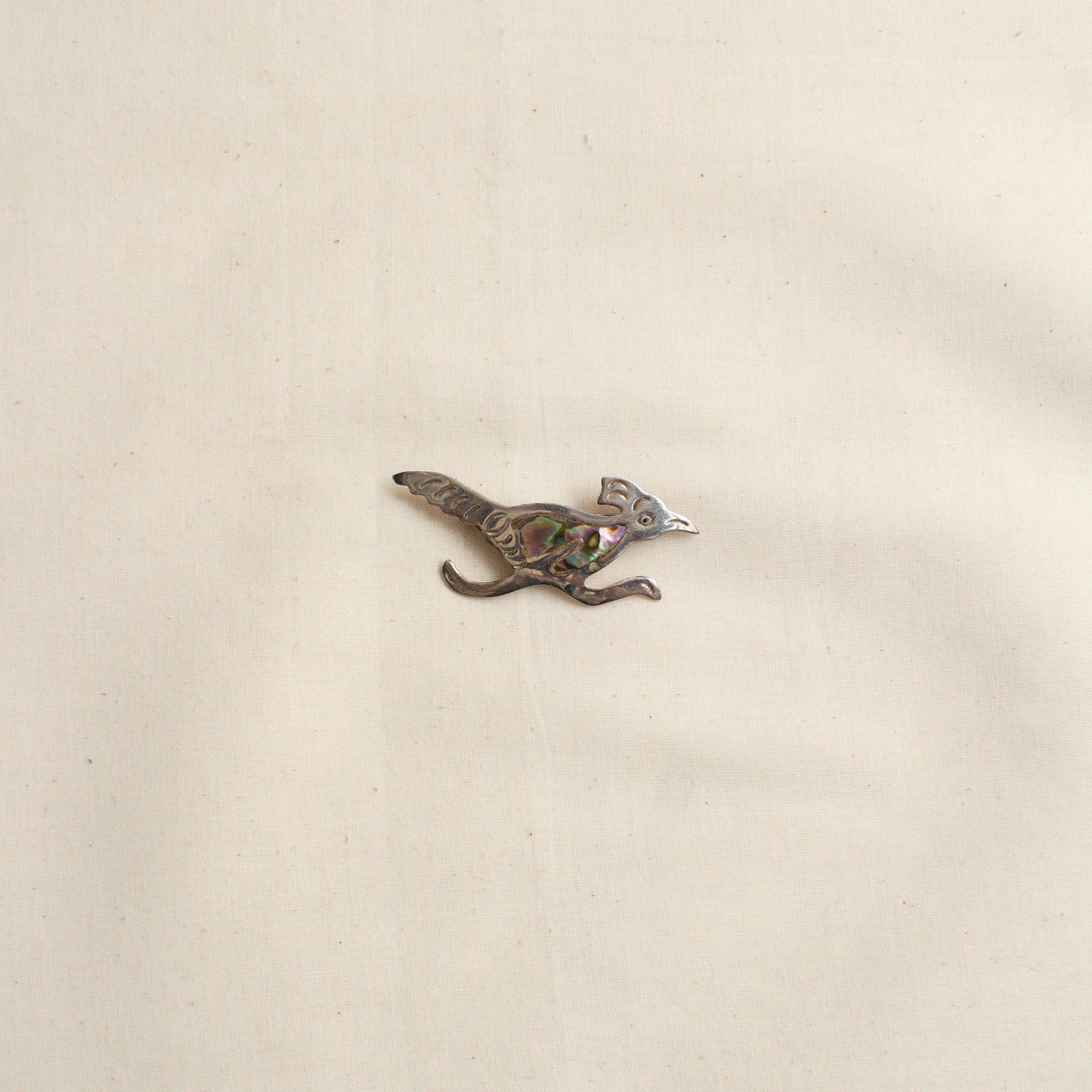 MEXICO SILVER SHELL BROOCH 墨西哥 手工 純銀 貝殼 胸針 B