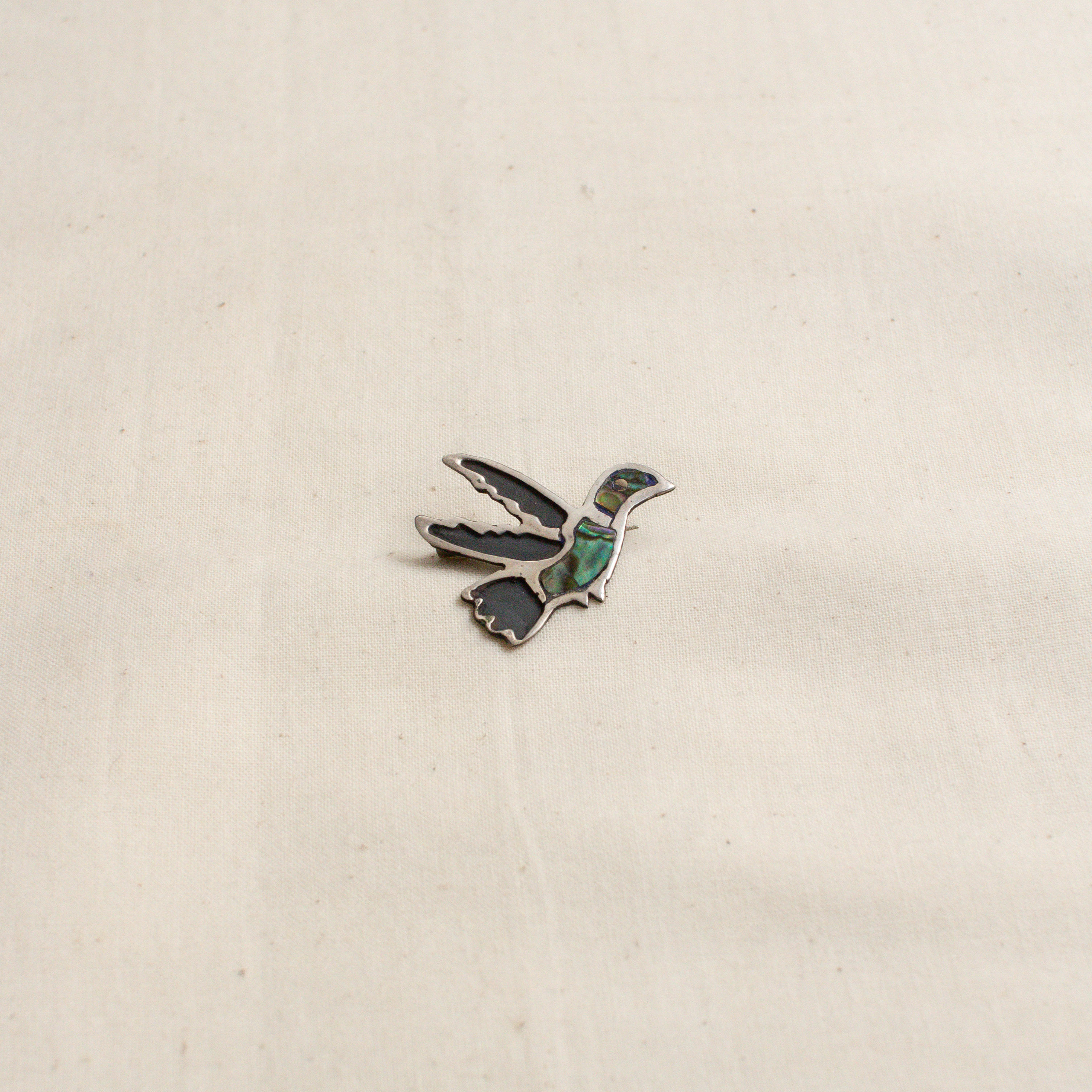 MEXICO SILVER SHELL BROOCH 墨西哥 手工 純銀 貝殼 胸針 F