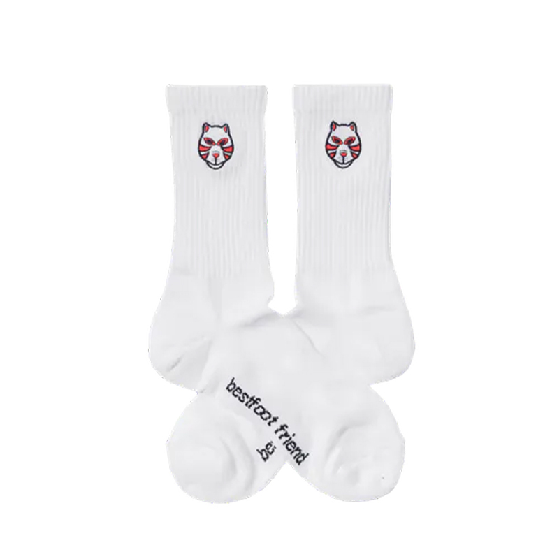 BFF Best Foot Friend Kitsune Mask Socks 狐面 BFF 中筒襪 小腿襪 白 BFF-36 [台灣現貨]