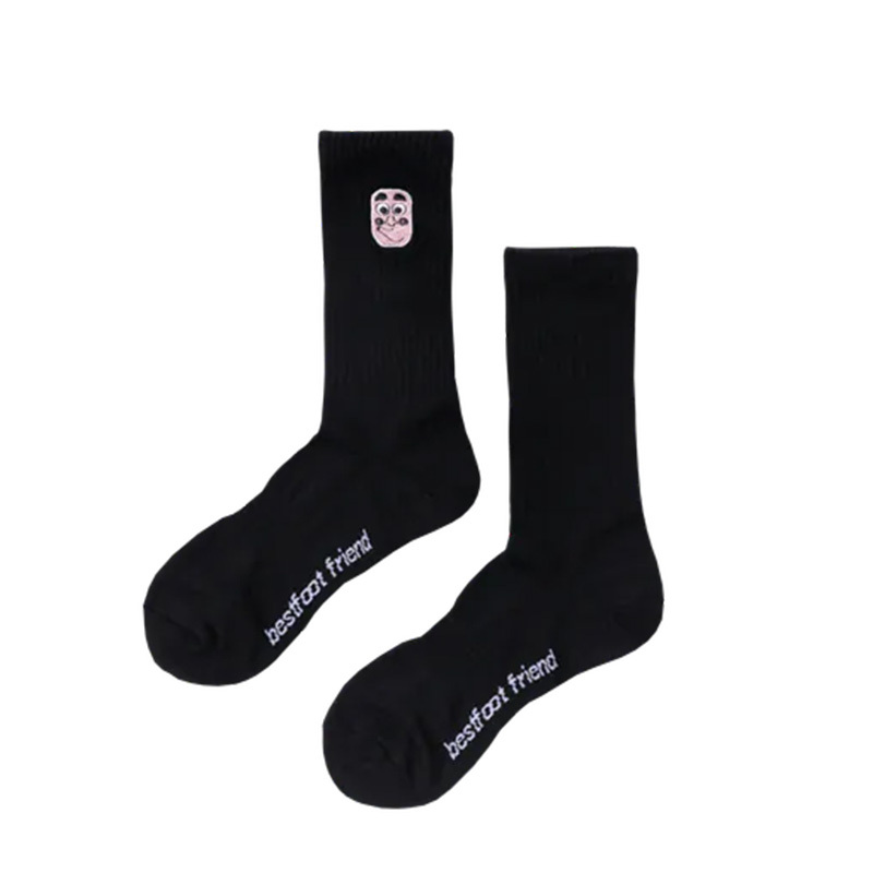 BFF Best Foot Friend Hyottoko Socks 火男 中筒襪 小腿襪 黑 BFF-35 [台灣現貨]