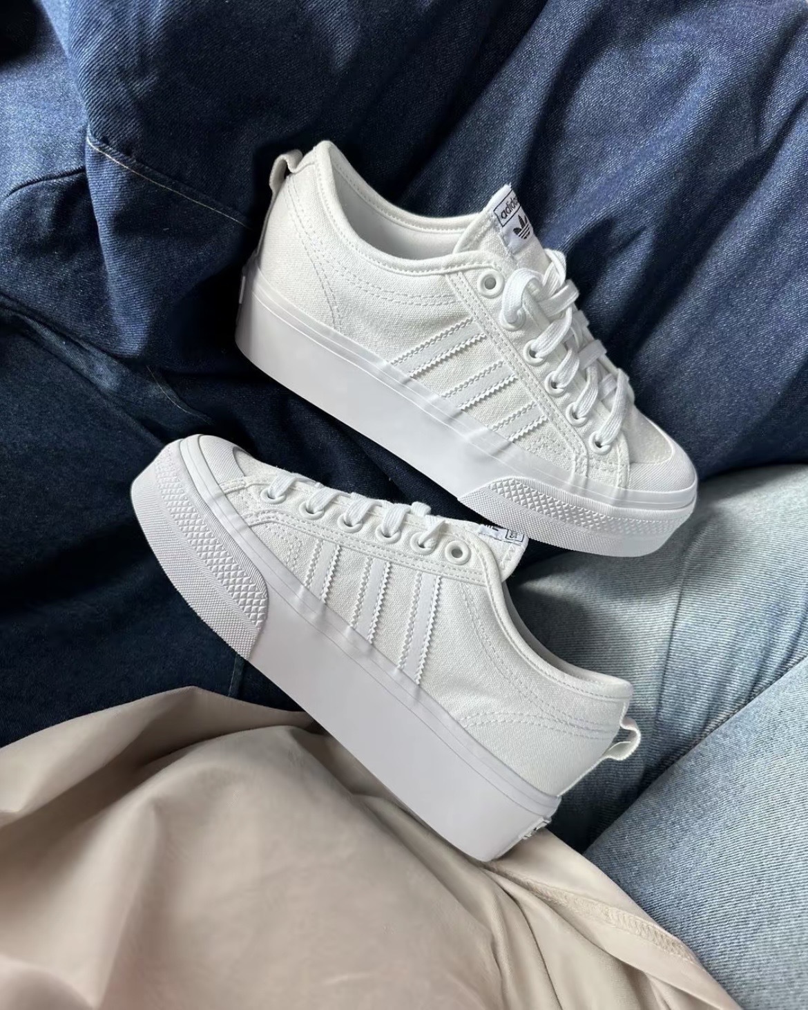 (預訂) Adidas Nizza Platform - Triple White