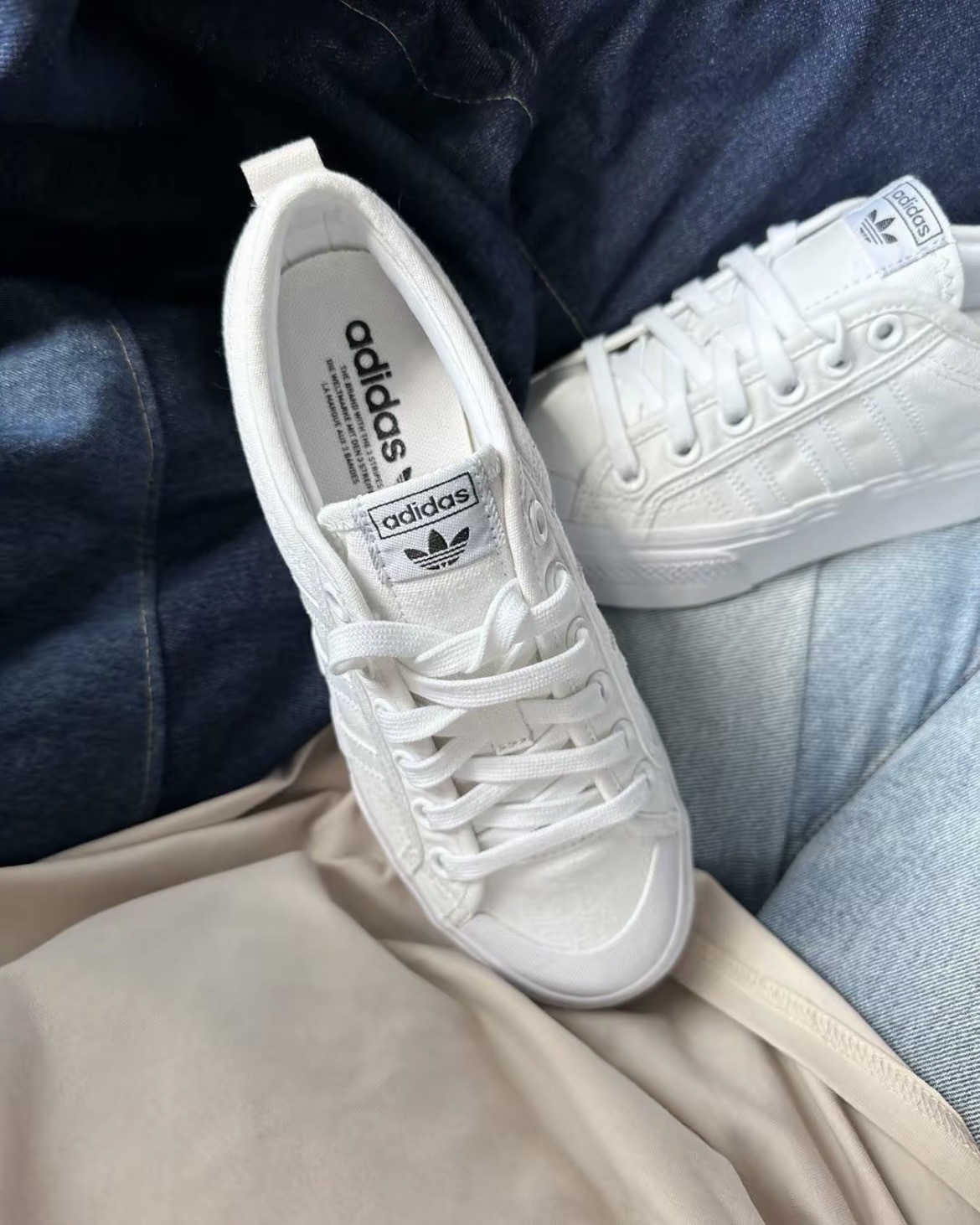 (預訂) Adidas Nizza Platform - Triple White