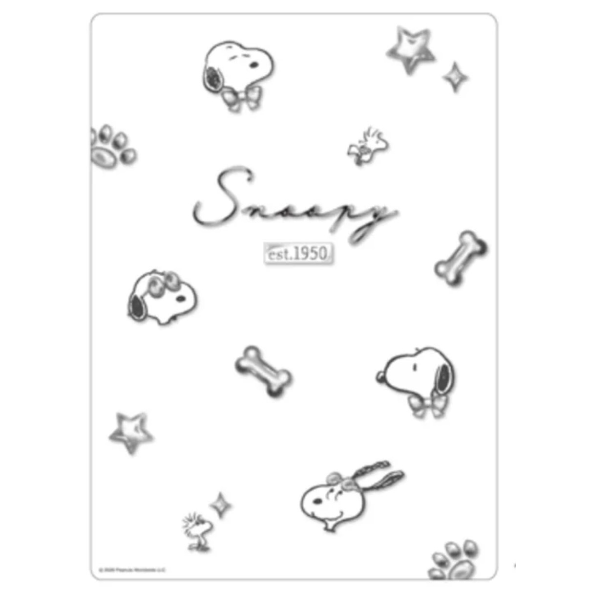 【最新發售】JP Snoopy 6P＋1 A4 File 黑白密集 6872 TK260811