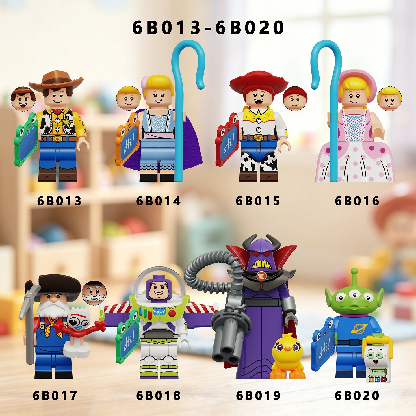 Toy Story Custom Minifigures Set Fit Lego 6B013-6B020