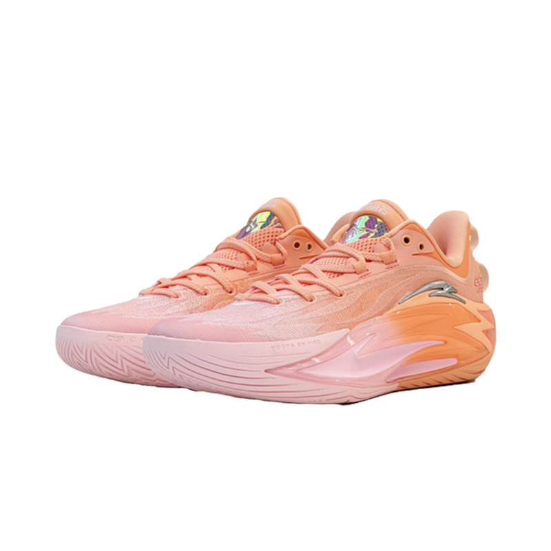 Anta Shock Wave 7 "Pink Orange" 安踏 狂潮7 實戰籃球鞋 男款 薄霜粉 112621616S-3 [台灣現貨]