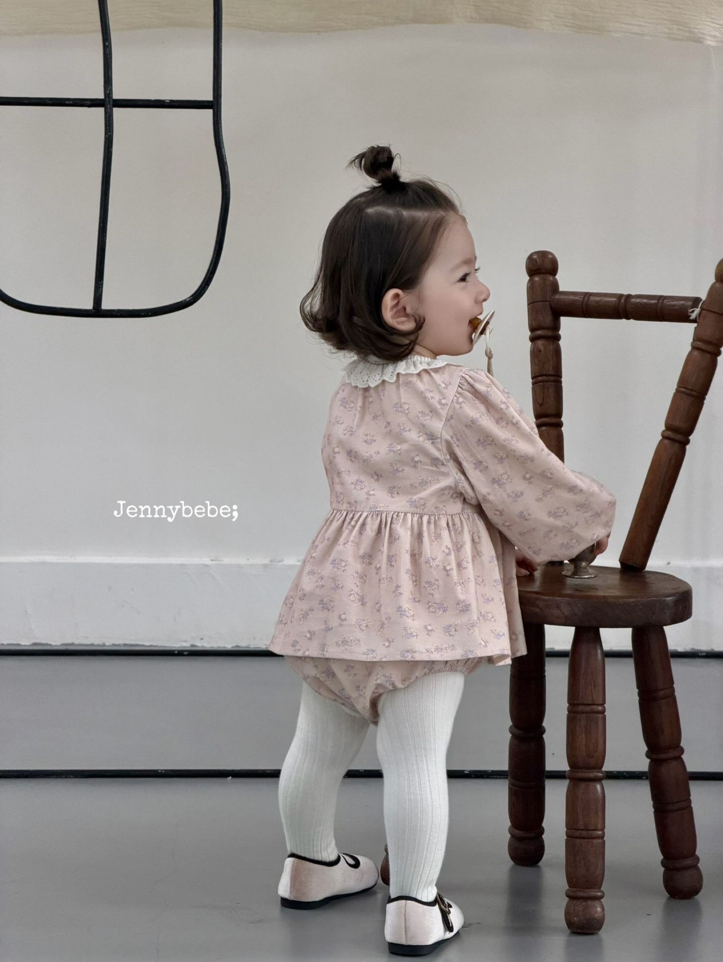 JENNY_粉色碎花套裝