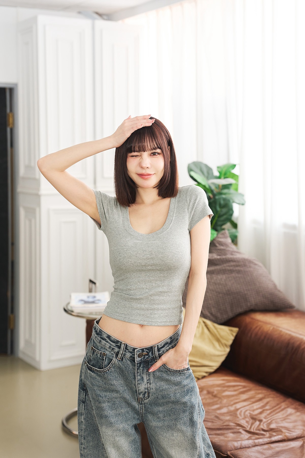 【逢甲 FUZZY】Bra TOP 涼感 百搭 短版 上衣 黑色 白色 花灰 BT111