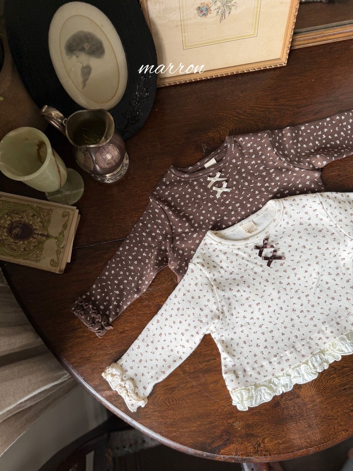 MARRON Frill T-shirt