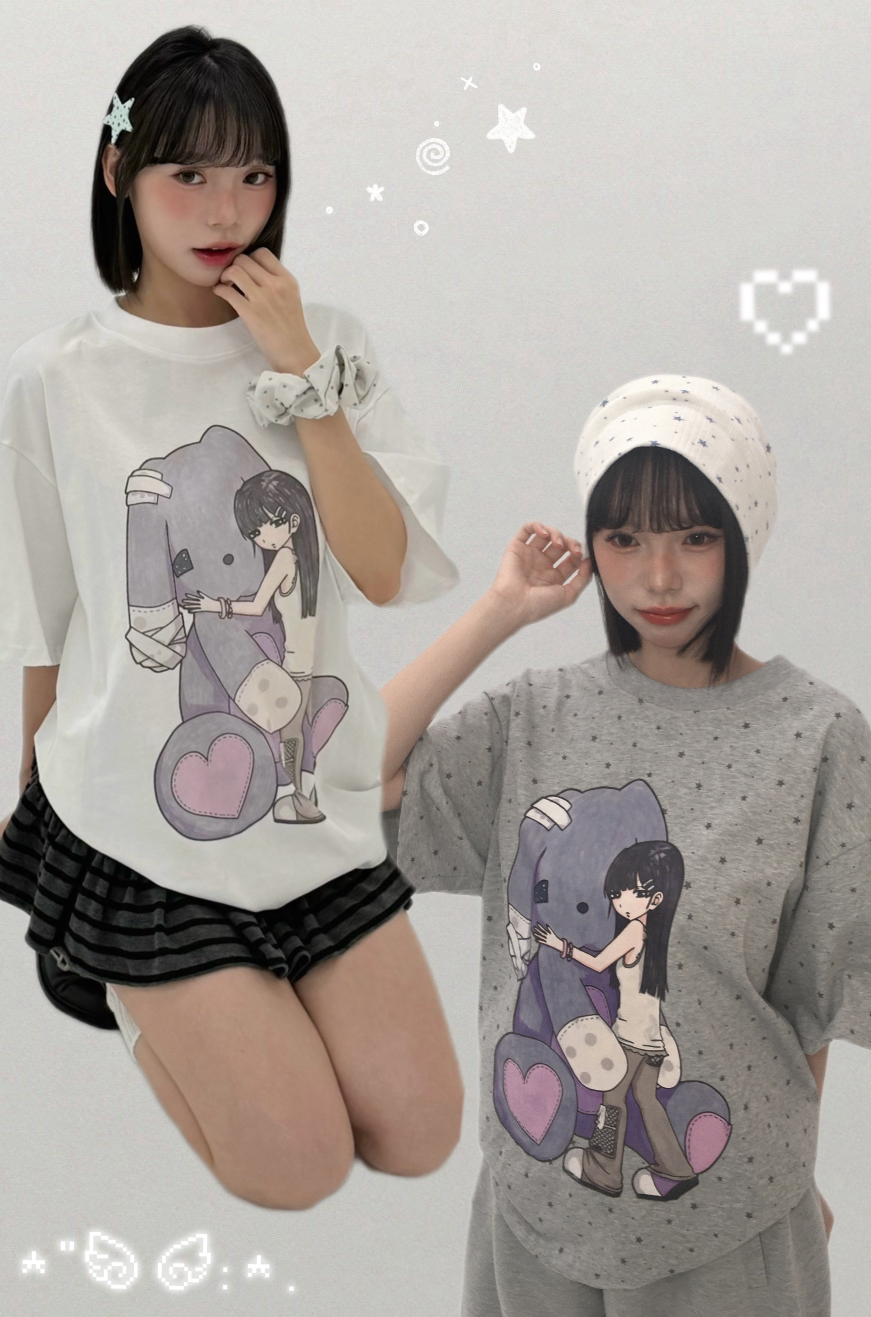 mmb清冷少女療癒玩偶大Tee