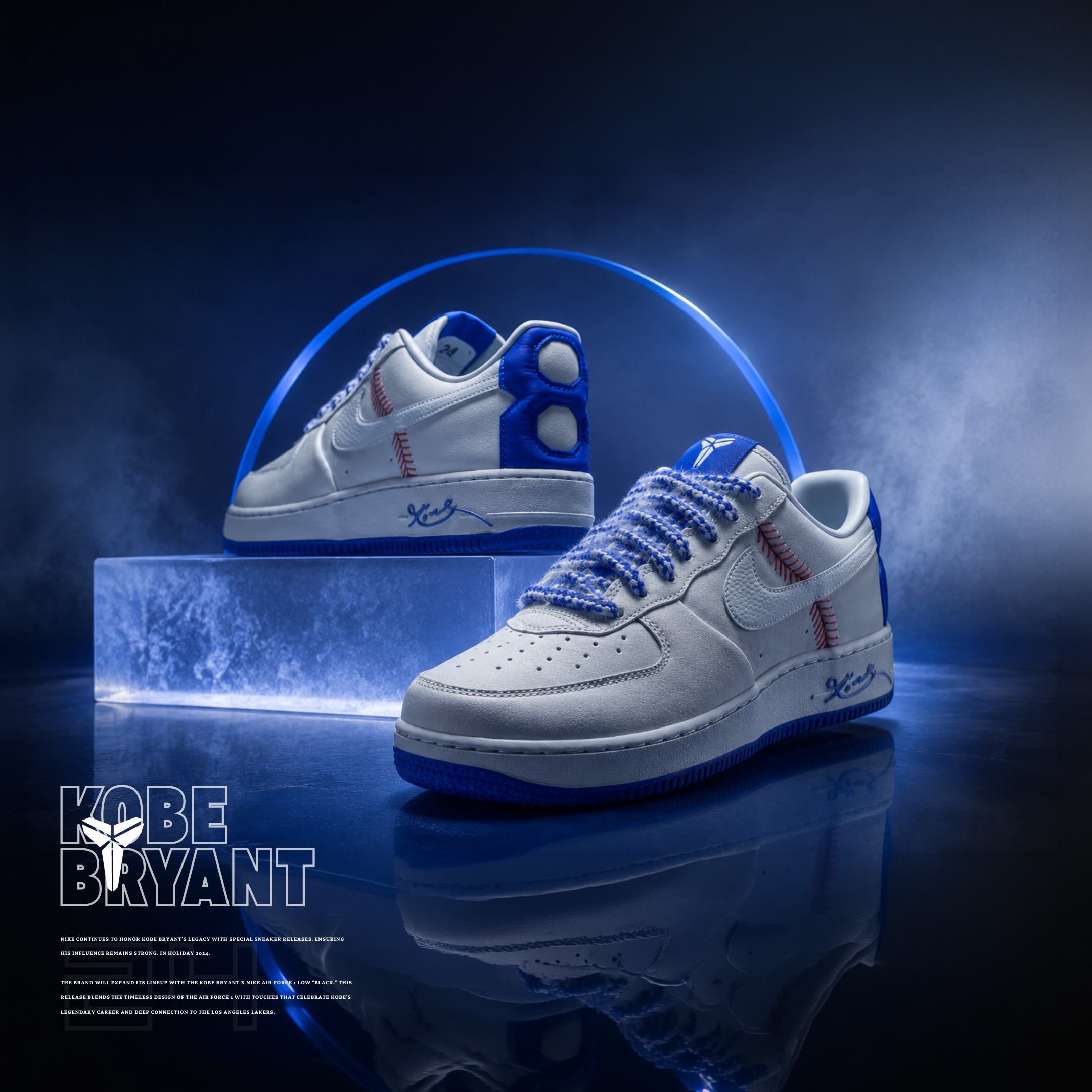 NICEDAY 代購 Kobe Bryant x Nike Air Force 1 道奇 聯名 科比 老大 灰 藍 藍色 8 IQ3920-001