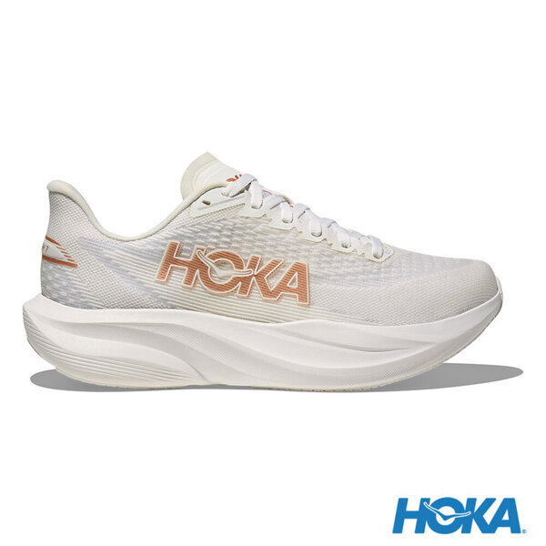 Hoka Mach 7 Wide 1171906-FTRS 女 慢跑鞋 寬楦 支撐 緩震 競速 霜白 玫瑰金