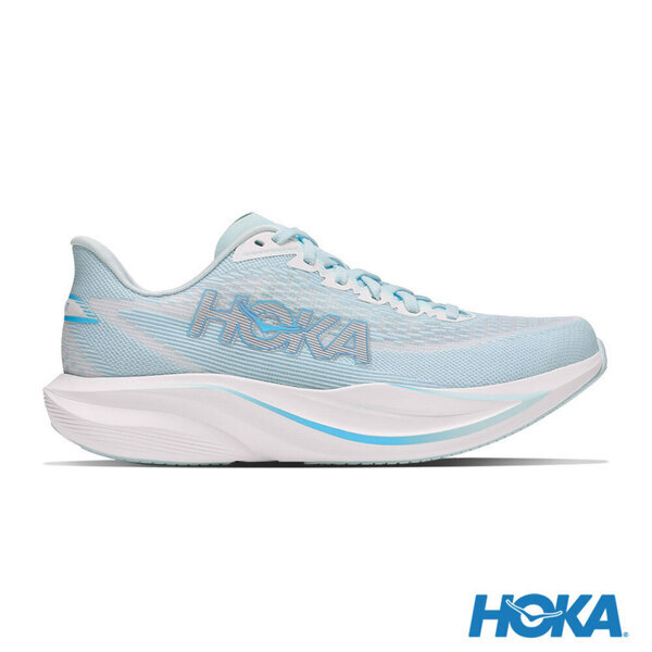 Hoka Mach 7 Wide 1171906-GLFR 女 慢跑鞋 寬楦 支撐 緩震 競速 流光藍 霜白色