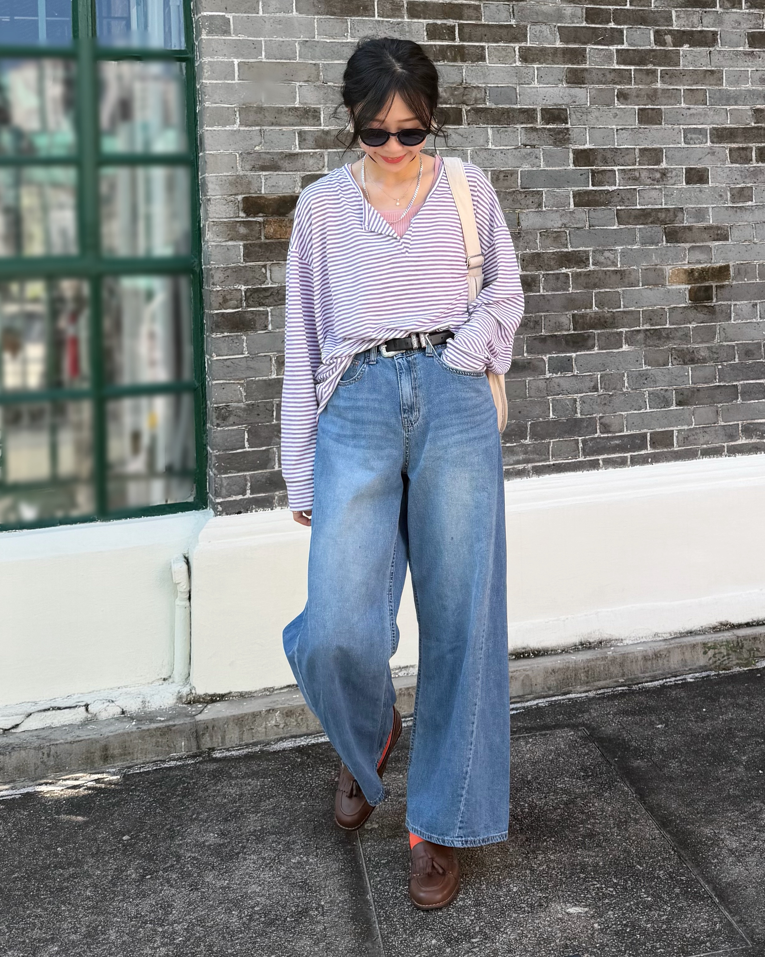8月新品♥開胸橫間寬鬆Tee