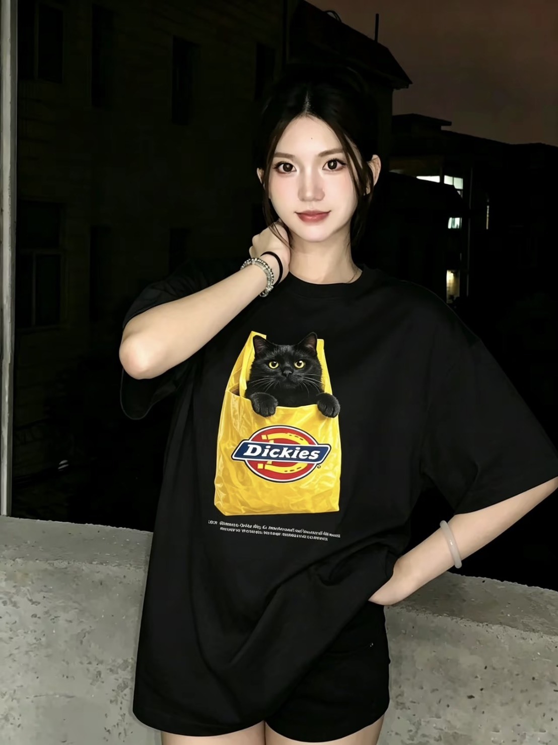 （現貨）Dickies 萌萌 貓咪 購物袋 短T DKU262NKTGFW